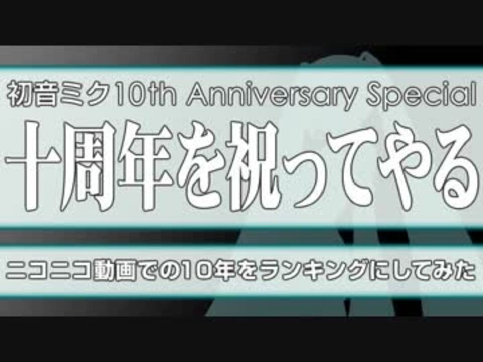 初音ミク10周年記念スペシャル 十周年を祝ってやる 第2部 ニコニコ動画