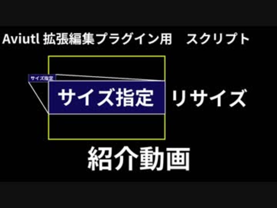 サイズ指定リサイズ 紹介動画 Aviutl 拡張編集用スクリプト ニコニコ動画