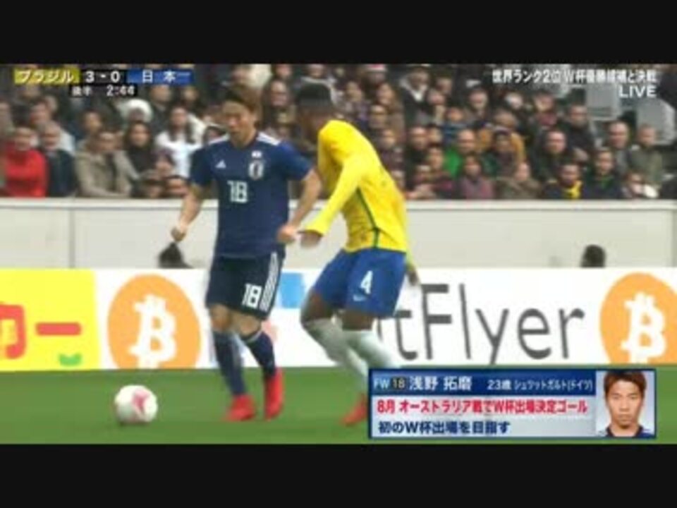 国際親善試合 日本 対 ブラジル ニコニコ動画