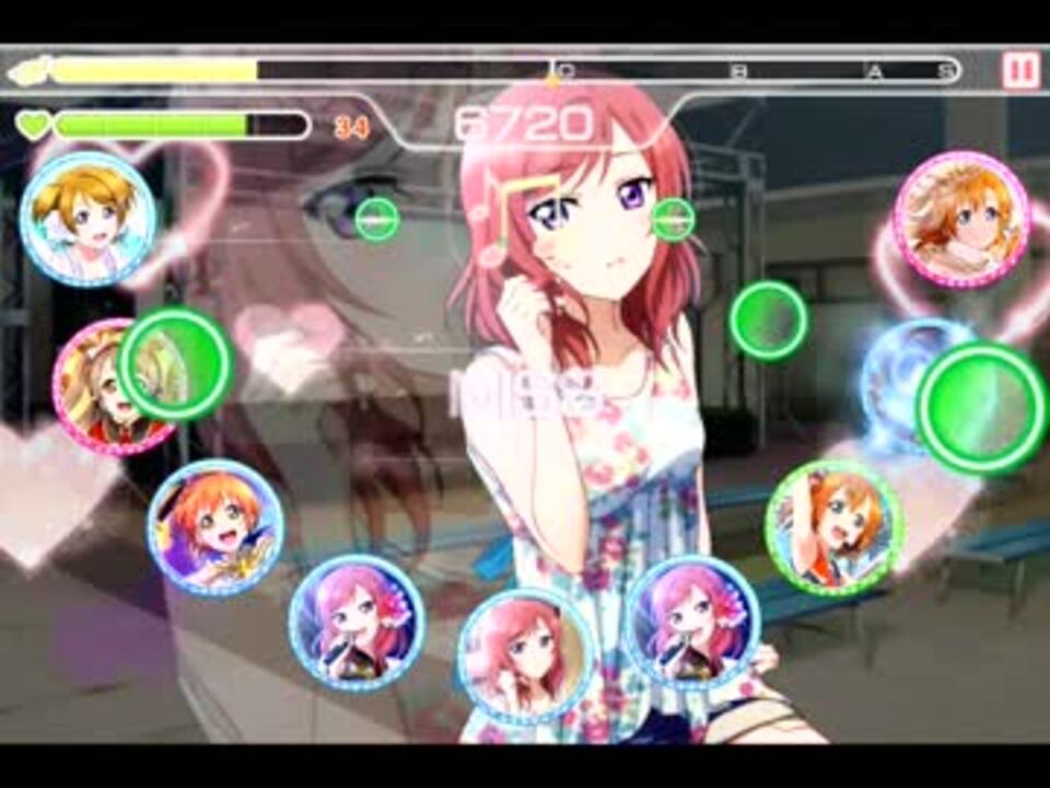 スクフェス 夏への扉 Never end ver. EASY ノータップ ニコニコ動画
