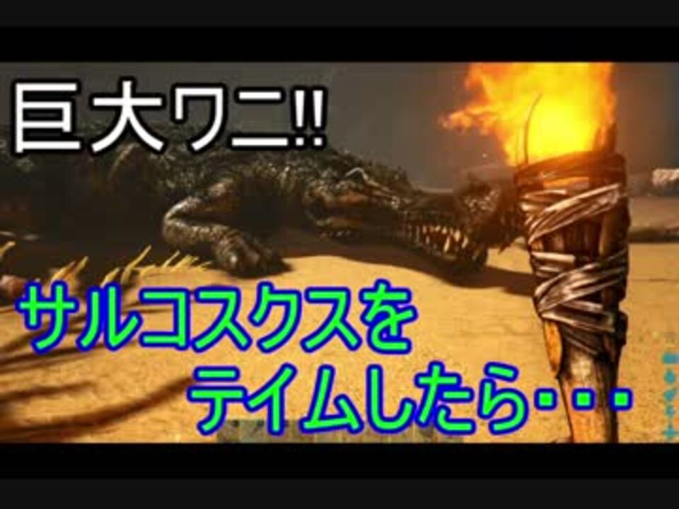 サバイバル6日目 サルコスクス テイム編 Ark Survival Evolved ニコニコ動画