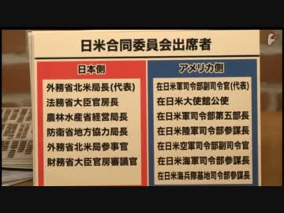 日米合同委員会と米軍基地問題 裁判に負けてでも外務省がどうしても隠したかったこと ニコニコ動画