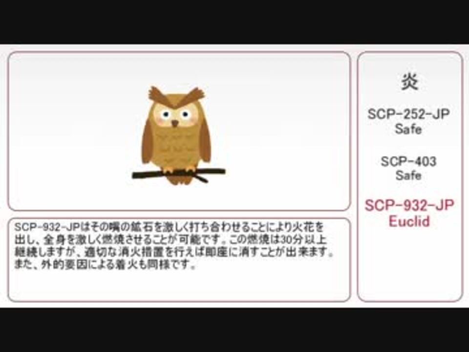 ゆっくり 炎 タグでscp紹介 ニコニコ動画