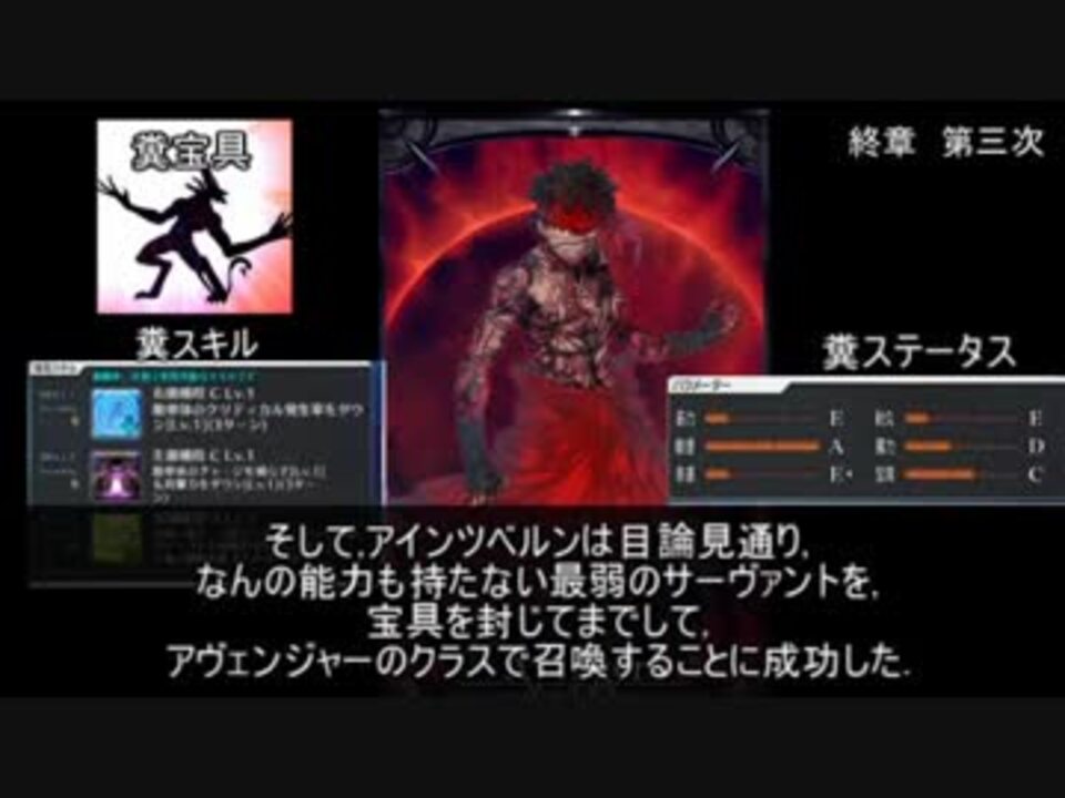 Fate考察急 アヴェンジャークラススキル考察 改 自己回復 魔力 編 ニコニコ動画