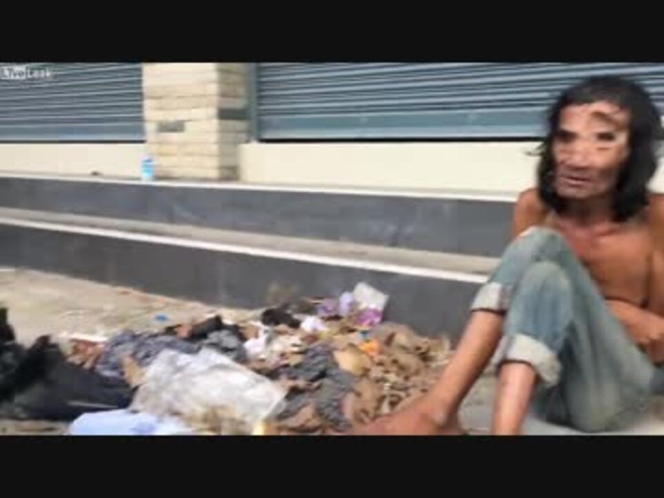 グロ注意 顔面が崩れたタイのホームレスおじさん ニコニコ動画