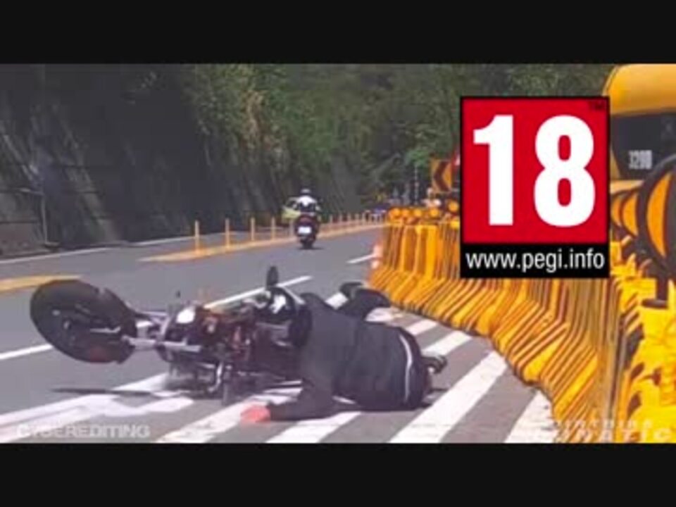 衝撃映像 死亡寸前 危機一髪バイク事故映像集18 Mp4 ニコニコ動画