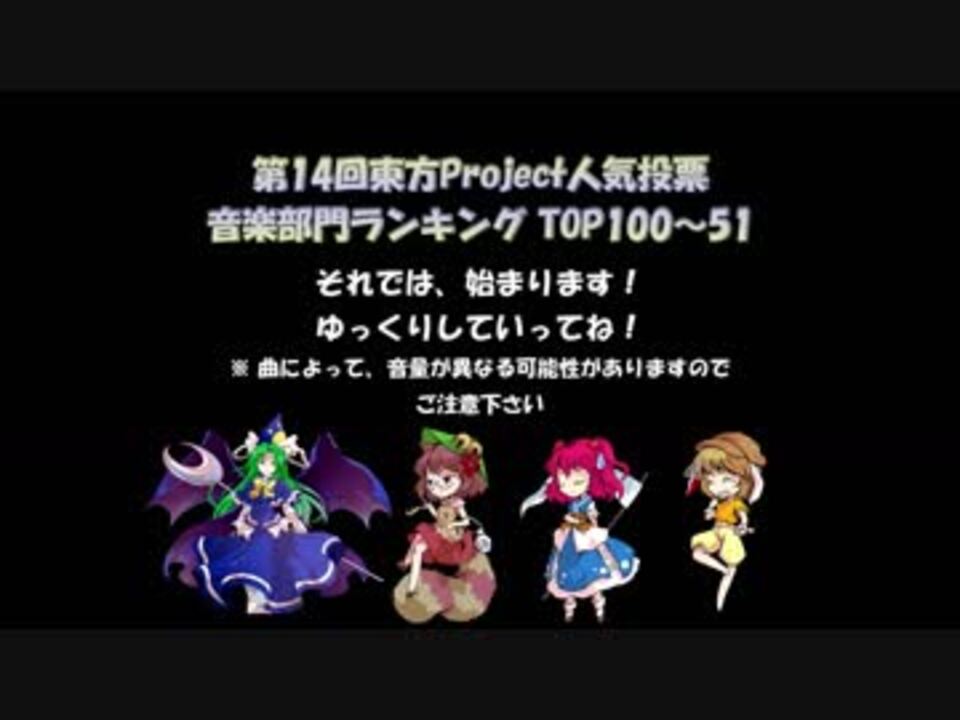 人気の 第14回東方project人気投票 動画 87本 ニコニコ動画