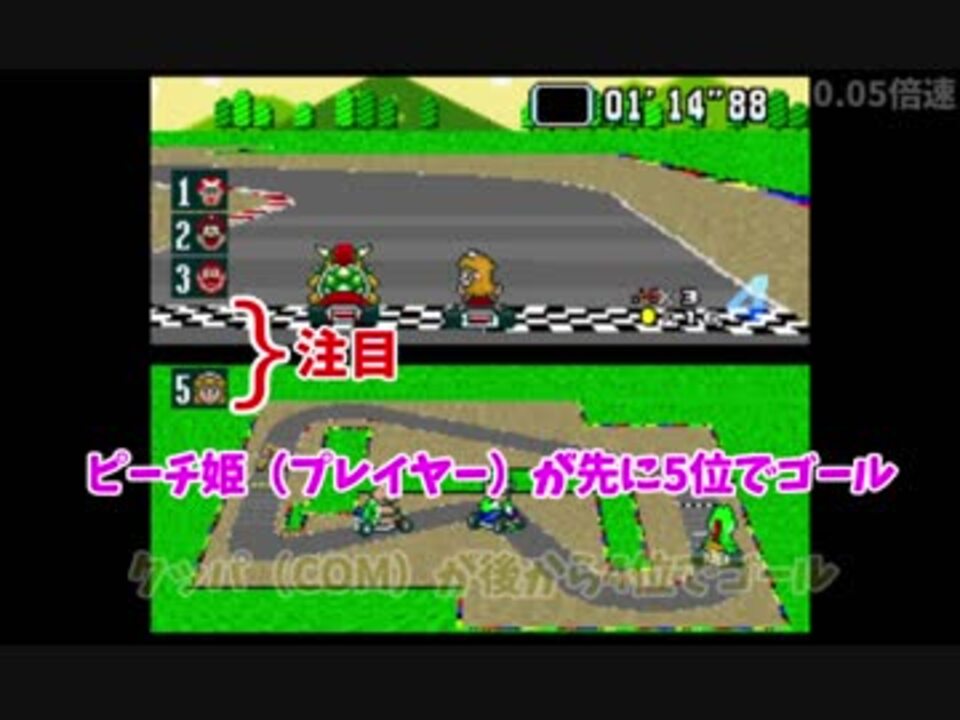 スーパーマリオカート ゴール順と順位のバグ ニコニコ動画