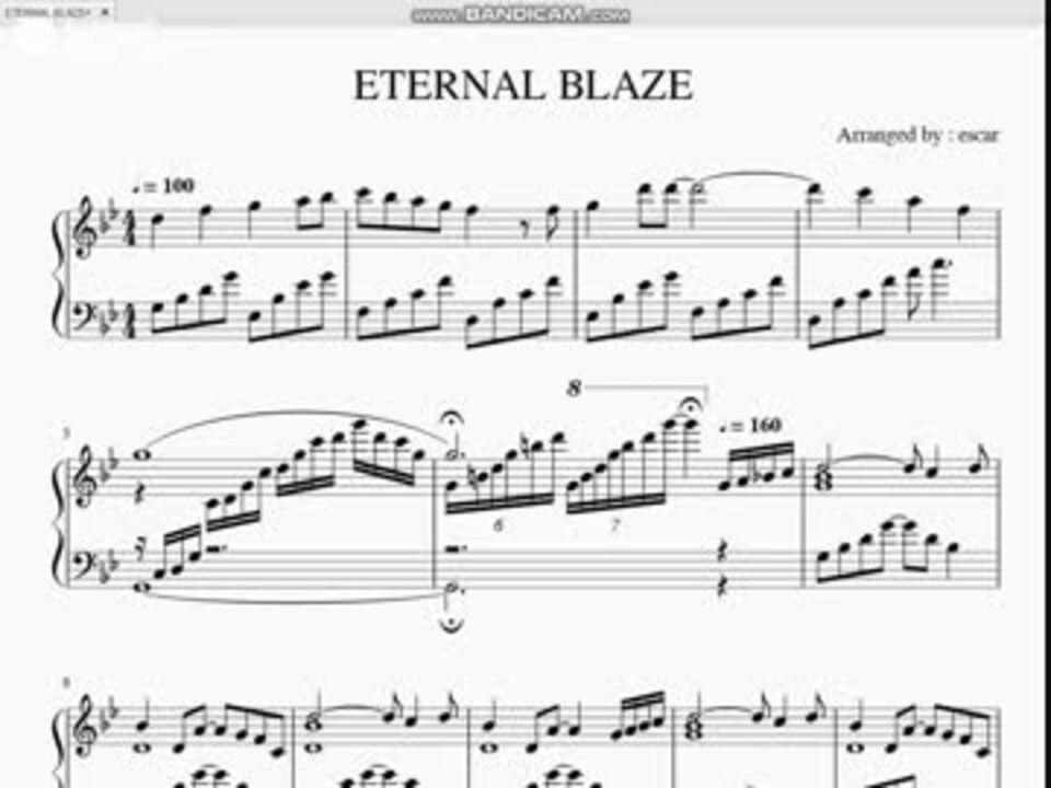 楽譜 Eternal Blaze 水樹奈々 ニコニコ動画