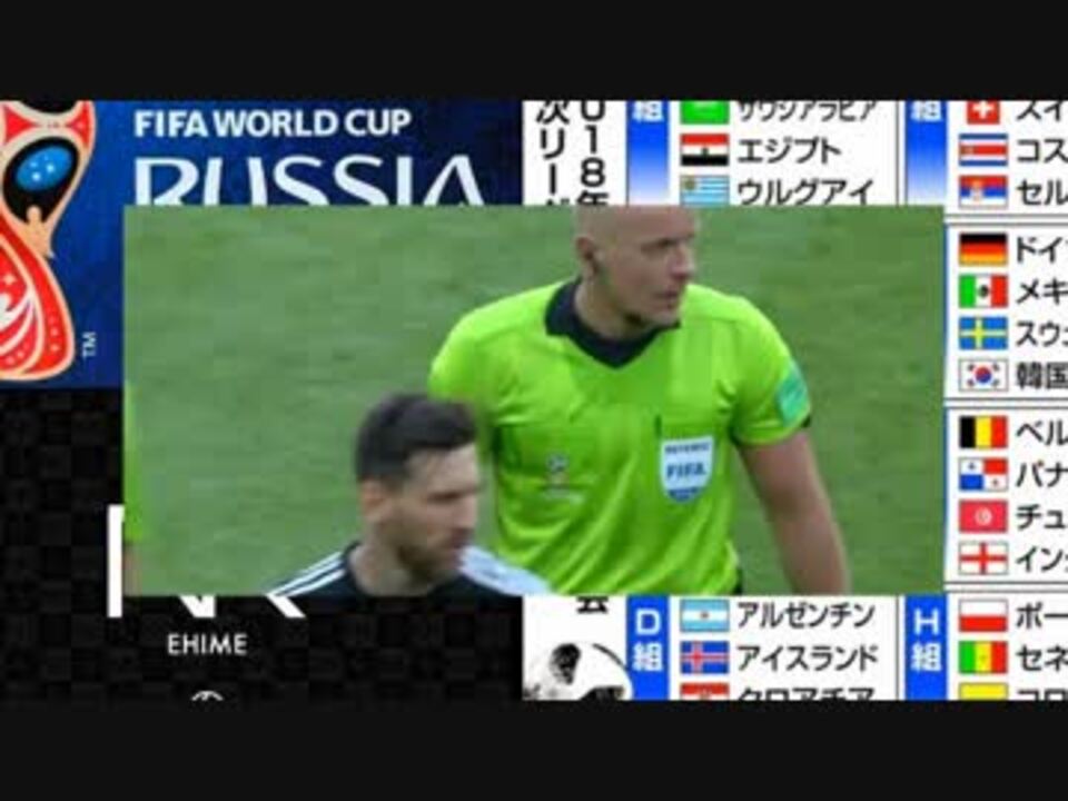 永井兄弟 18ワールドカップ アルゼンチンvsアイスランド 前半 ニコニコ動画