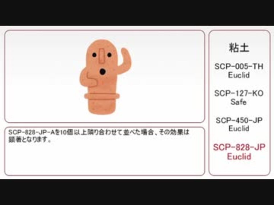 ゆっくり 粘土 タグでscp紹介 ニコニコ動画