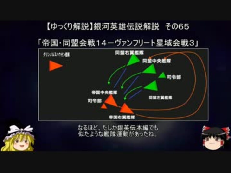 ゆっくり解説 銀河英雄伝説解説 その６５ 帝国 同盟会戦１４ ヴァンフリート星域会戦３ ニコニコ動画