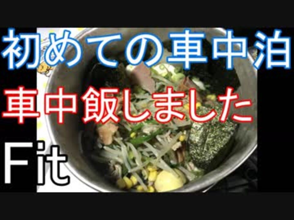 初めての車中飯 車中泊 酒と刺身とラーメン 夕食編 ニコニコ動画