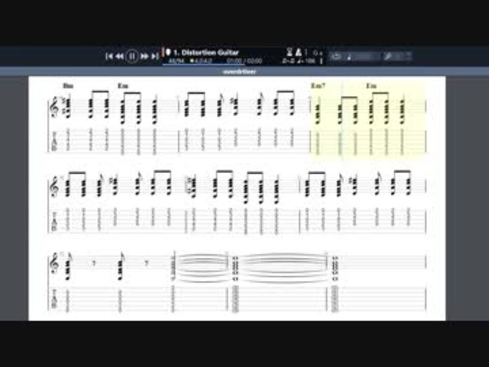 Tab Over Driver Unison Square Garden ギター 1 ニコニコ動画