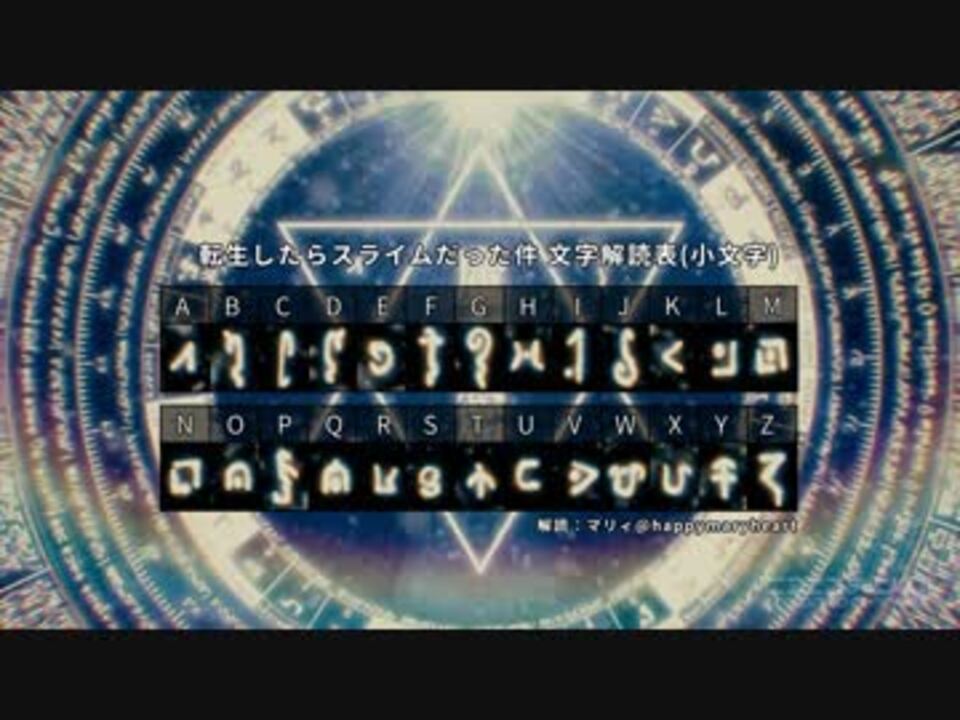 Tvアニメ 転生したらスライムだった件 の文字解読をしてみた ニコニコ動画