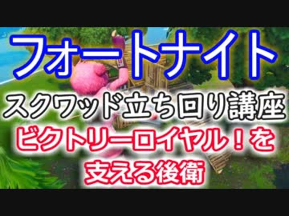 フォートナイトバトルロイヤル スクワッド立ち回り講座 ビクトリーロイヤル を支える後衛 Fortnite ニコニコ動画