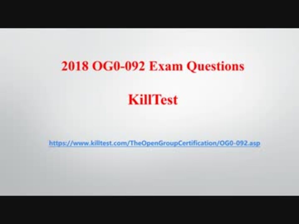 Real Questions for Passing The Open Group OG0-092 Exam - ニコニコ動画
