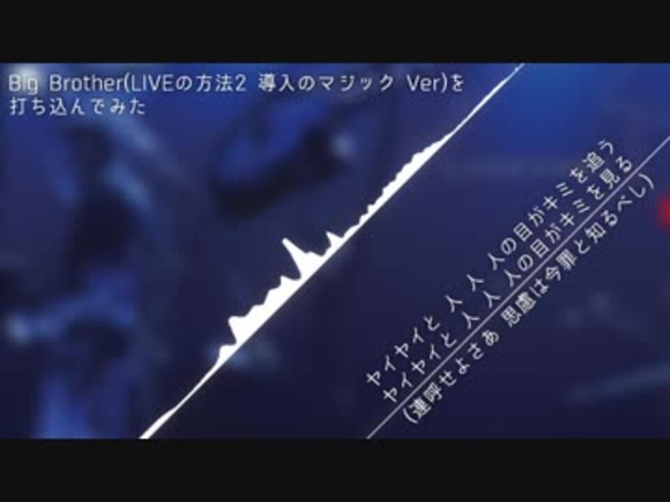 重音テト】Big Brother(LIVEの方法2 導入のマジック Ver)を打ち込んで