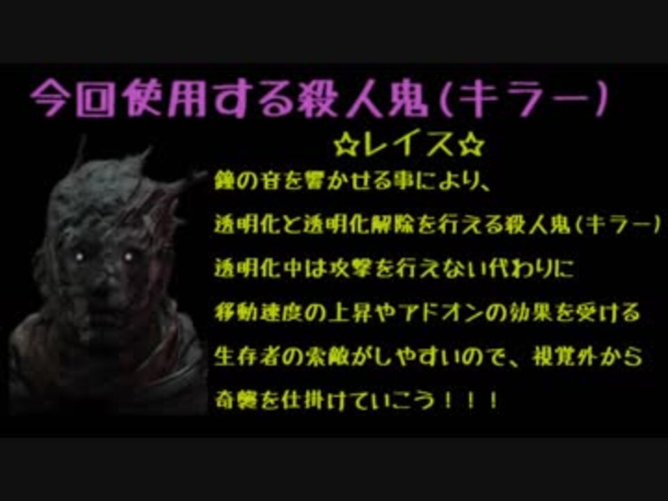 Dead By Daylight Sigeちゃんの鬼ごっこ日記part2 ニコニコ動画