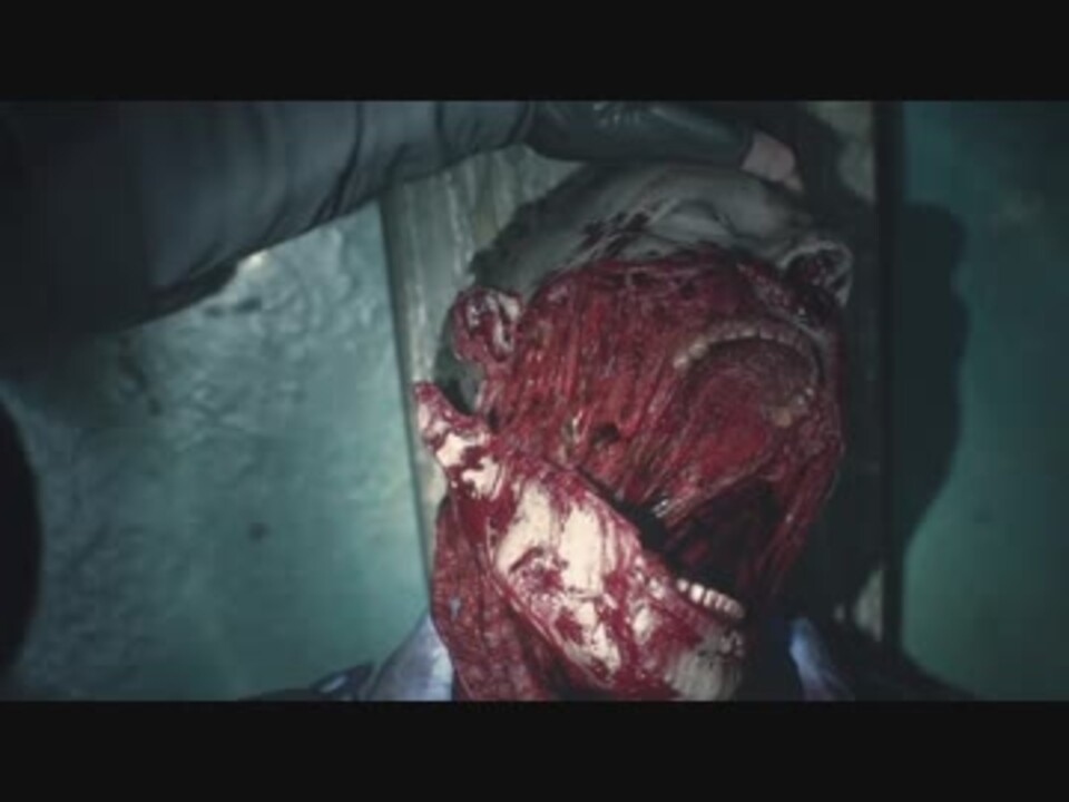 海外版 グロ注意 顔が抉れた死体 バイオハザードre2 Resident Evil 2 ニコニコ動画