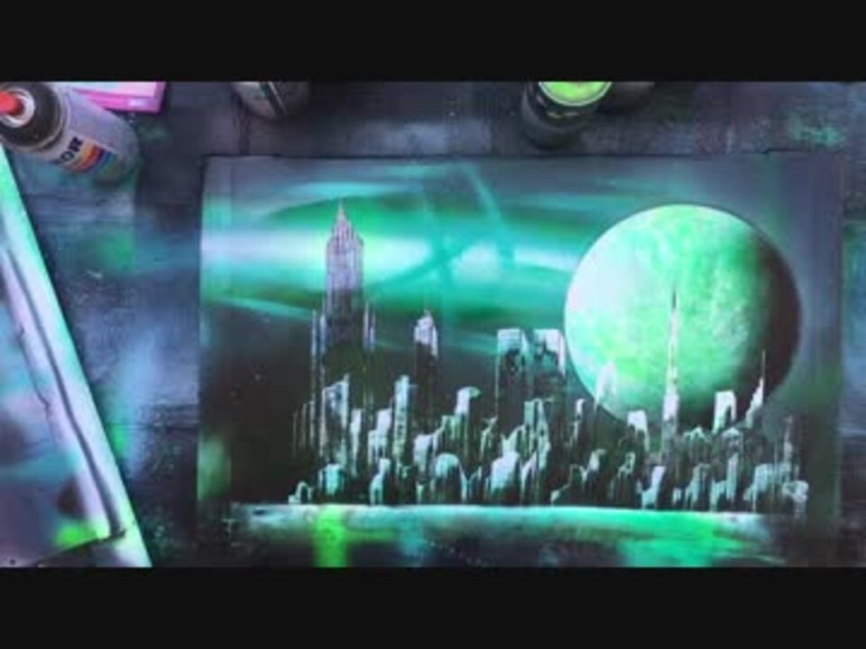 スプレーアートでサイコパス ドミネーター表現してみた ニコニコ動画