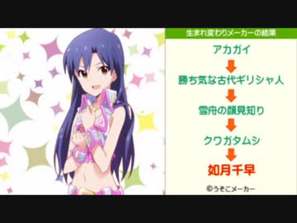 ミリオンライブのメンバー52人 Aの前世を調べてみた ニコニコ動画