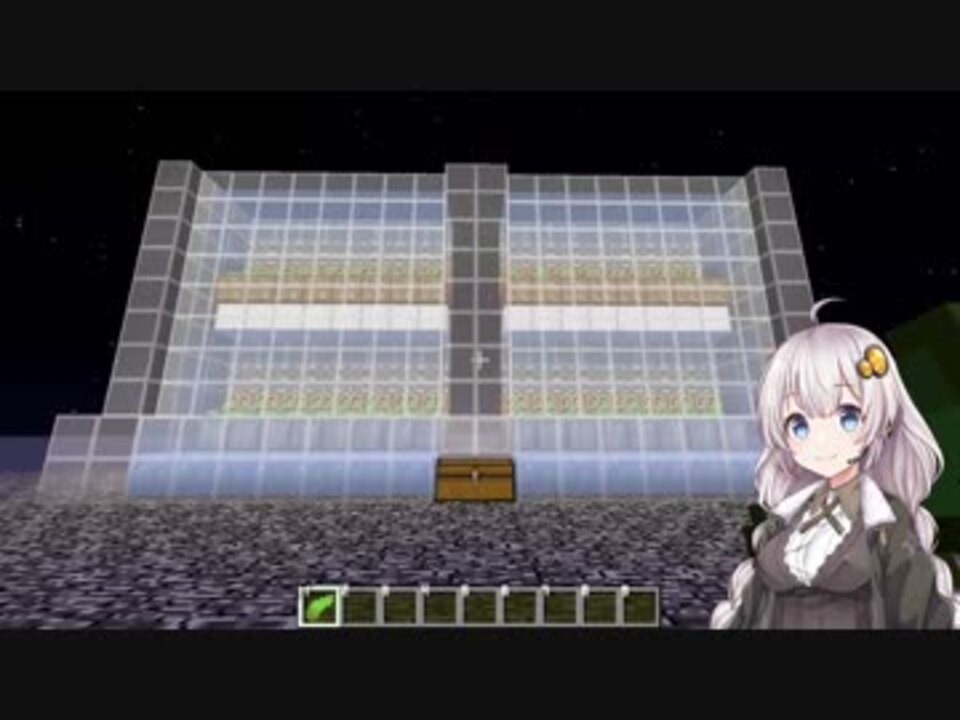 Minecraft Je 1 13 2 縦に拡張できる昆布ファーム の水流 紲星あかり実況 ニコニコ動画