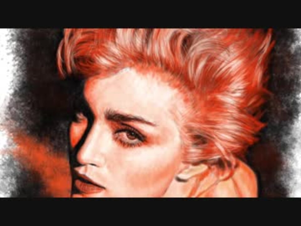 マドンナ」の似顔絵を描いてみた。/Photoshop Draw a portrait