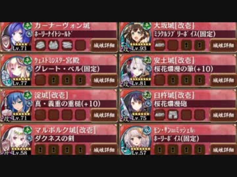 城プロ Re 秘伝武具 幽閉の紅弓 難 全蔵 定位置 ニコニコ動画