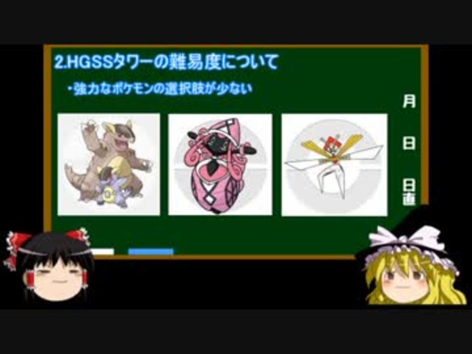 ゆっくり解説 ポケモンhgss バトルタワー攻略概論 Part1 ニコニコ動画