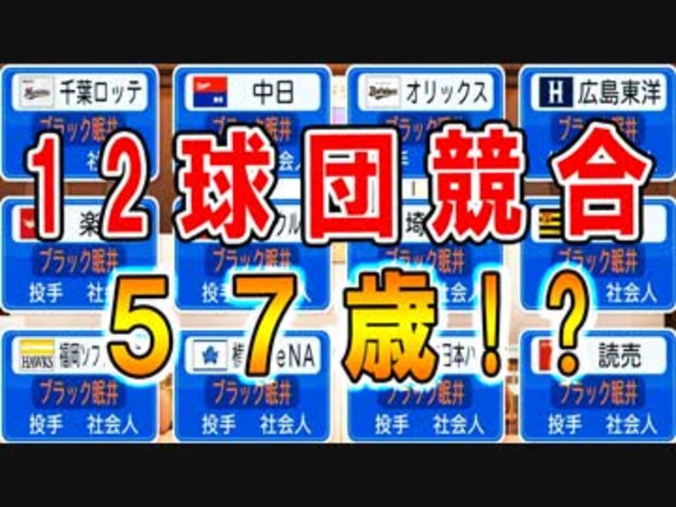 パワプロ19 最強選手はドラフトで12球団競合になるのか ペナント検証企画 ニコニコ動画