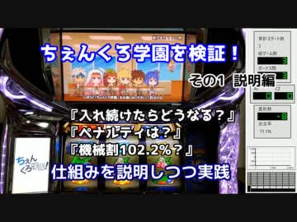 パチスロ ちぇんくろ学園 検証 その1 説明編 チェインクロニクル ニコニコ動画