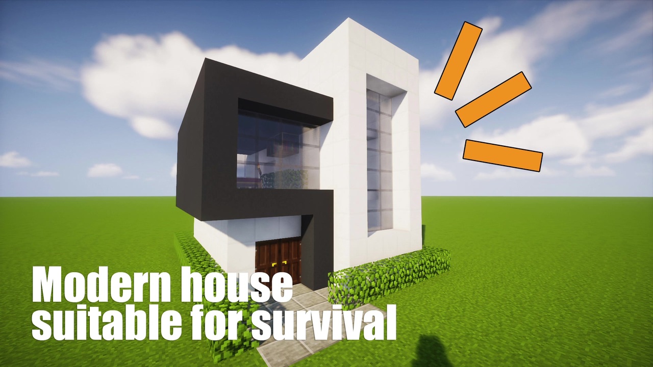マインクラフト サバイバル向けのモダンな家の作り方 建築講座 ニコニコ動画