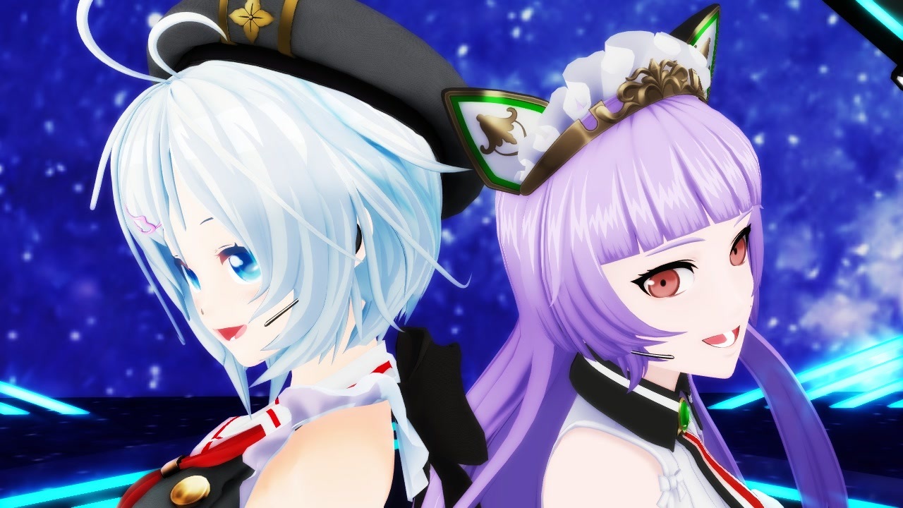 【MMD】シロちゃんとアジルスちゃんが音楽番組でコラボしたらしい。 - ニコニコ動画