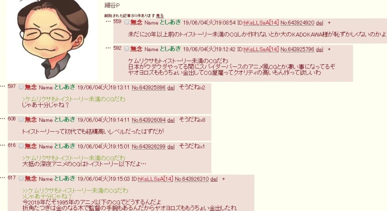 二次裏mayの 細谷p スレの様子for19年6月4日ver2 けものフレンズ2 ワンパンマン ポケモン アイカツ テレビ東京 株式総会 ニコニコ動画
