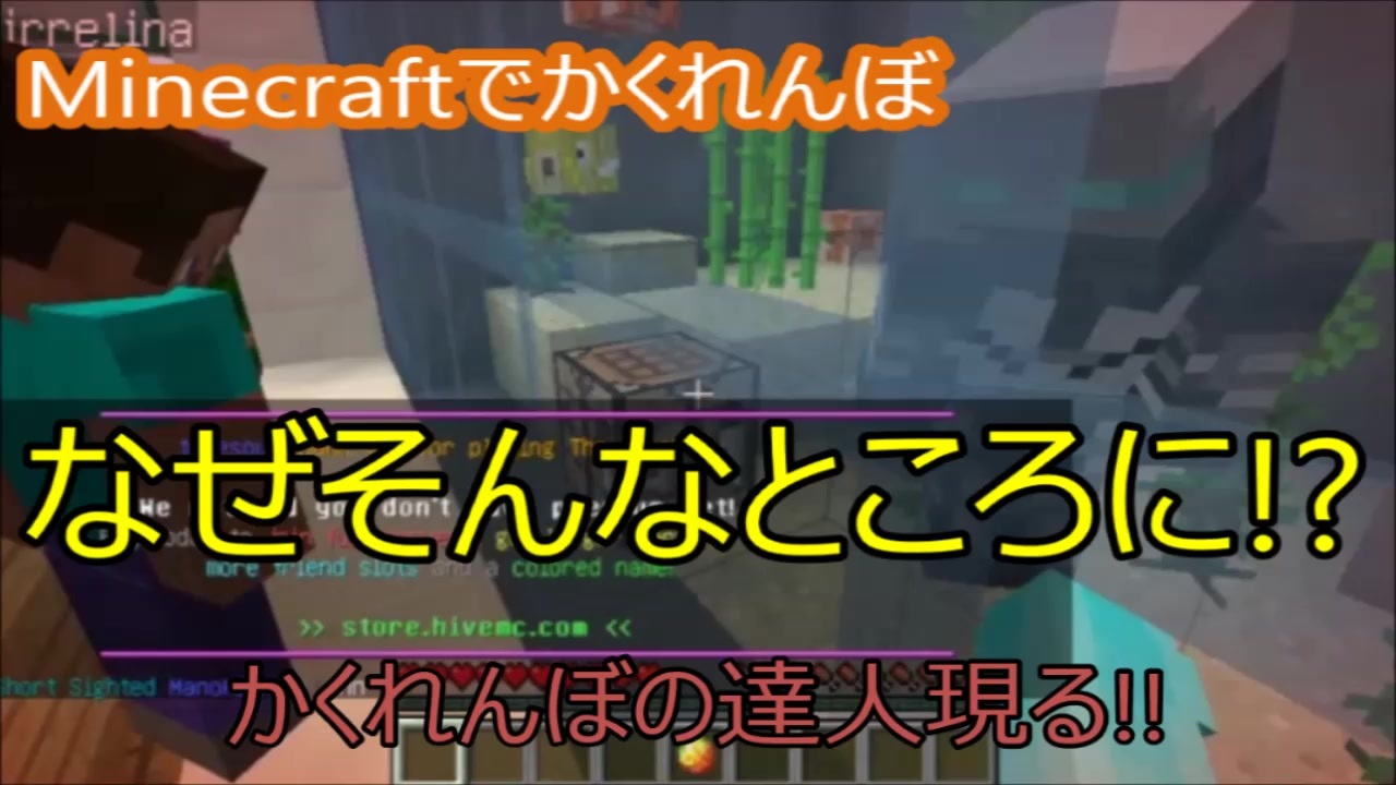 マインクラフトでかくれんぼ かくれんぼの達人現る マイクラ実況 ニコニコ動画