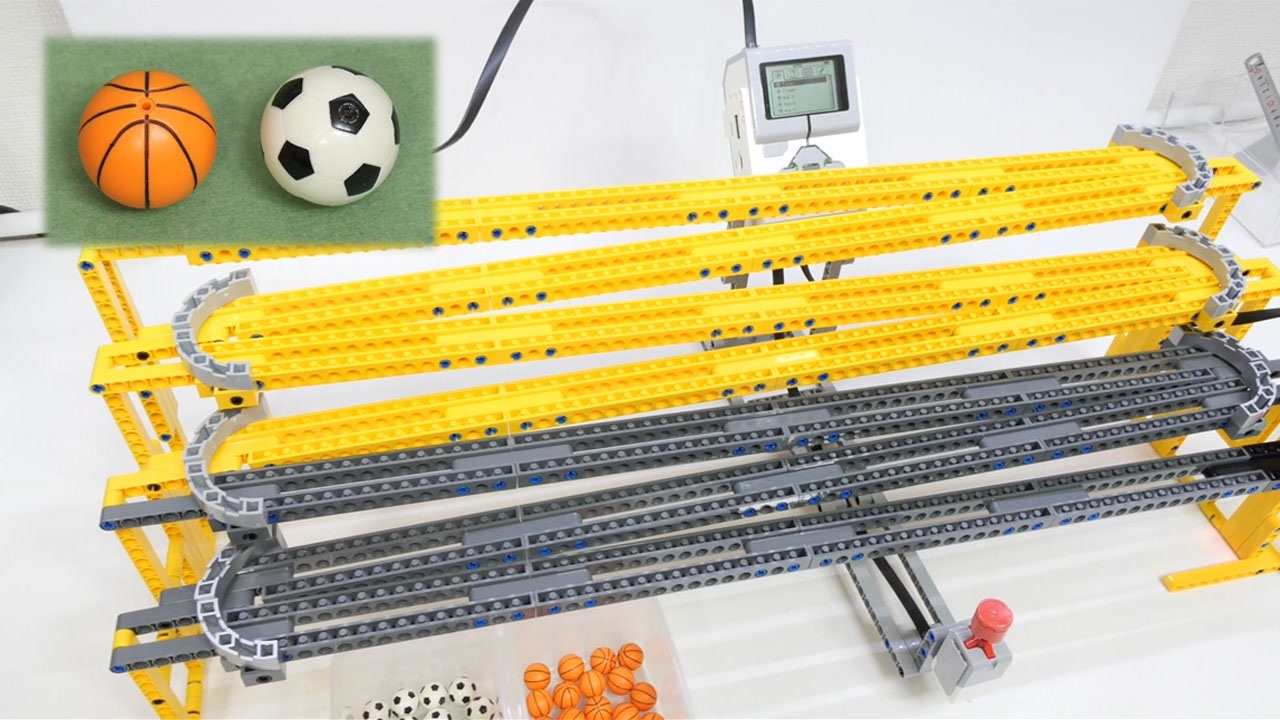 Lego レゴのボールを転がり方で分ける装置をつくってみた ニコニコ動画