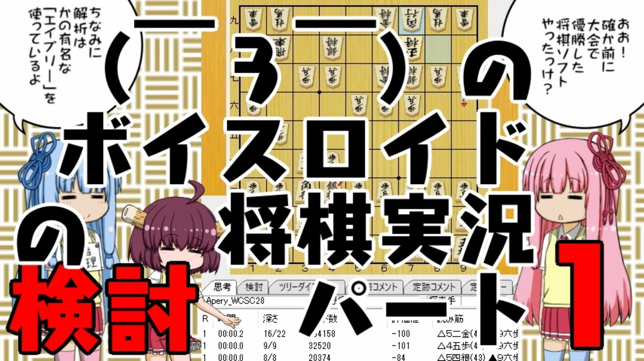 ３ のボイスロイド将棋実況パート1の検討 ニコニコ動画