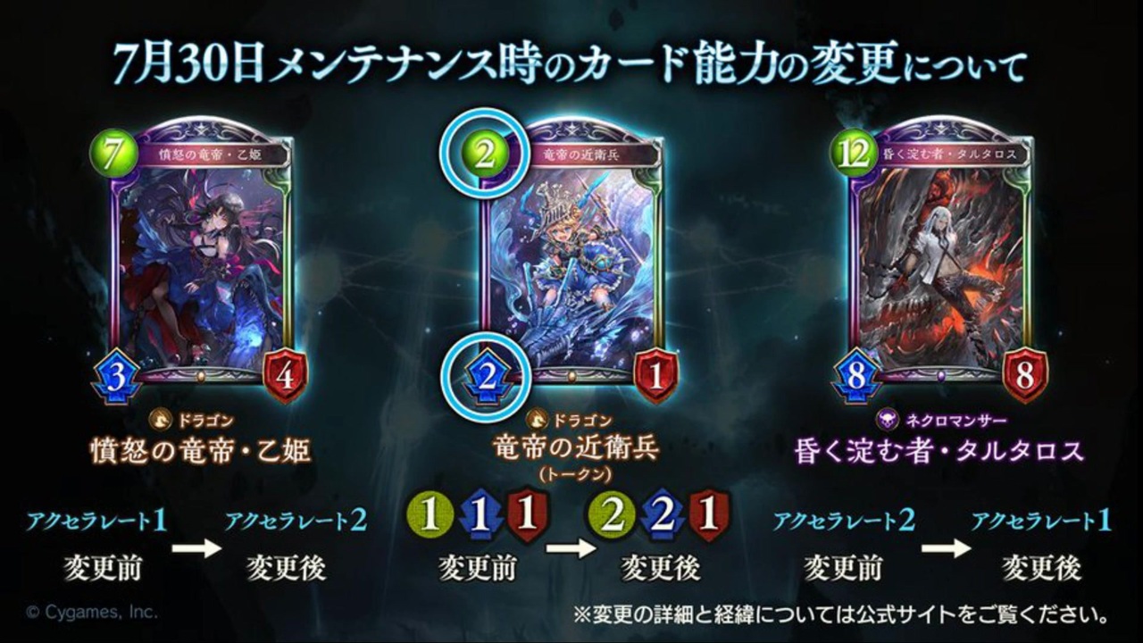 シャドバ 能力変更後のタルタロス強すぎる 9ターン点otkネクロ シャドウバース Shadowverse ニコニコ動画