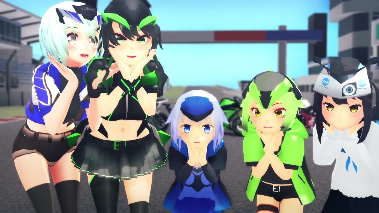 バイク擬人化3dモデル5人で気まぐれメルシィ ニコニコ動画