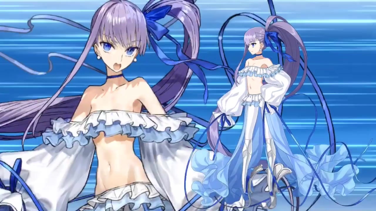 Fgo全3種再臨別版 水着メルトリリス 宝具 Exモーションスキル使用まとめ Fate Grand Order 水着剣豪七色勝負 ニコニコ動画
