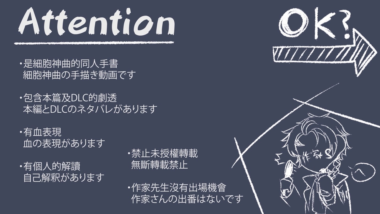 手描き 身 体 の 分 解 と 再 構 築 ま た は 神 話 の 円 環 性 に つ い て 細胞神曲 ニコニコ動画