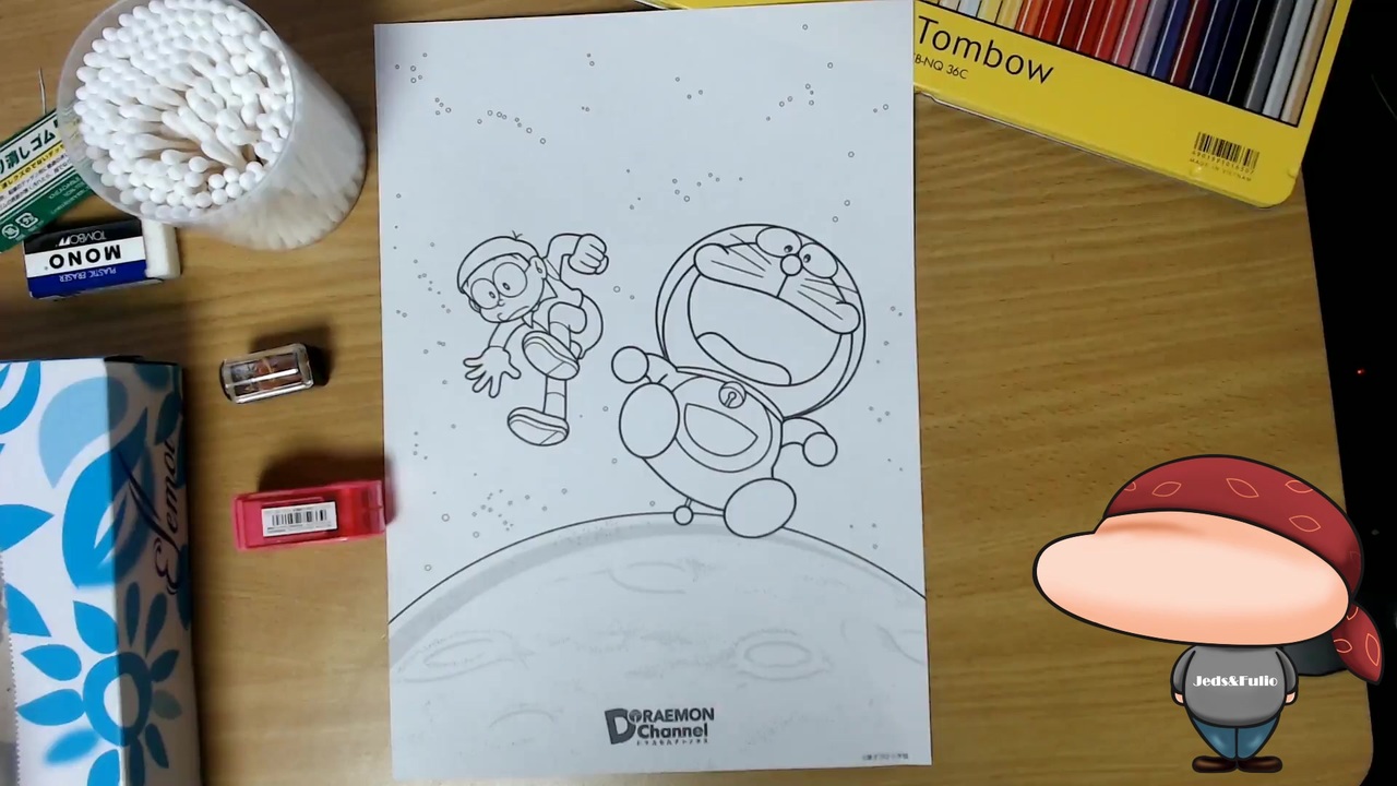 ぬりえ 昭和生まれのデザイナーが色鉛筆を使って本気でドラえもんの塗り絵に挑戦してみた ニコニコ動画