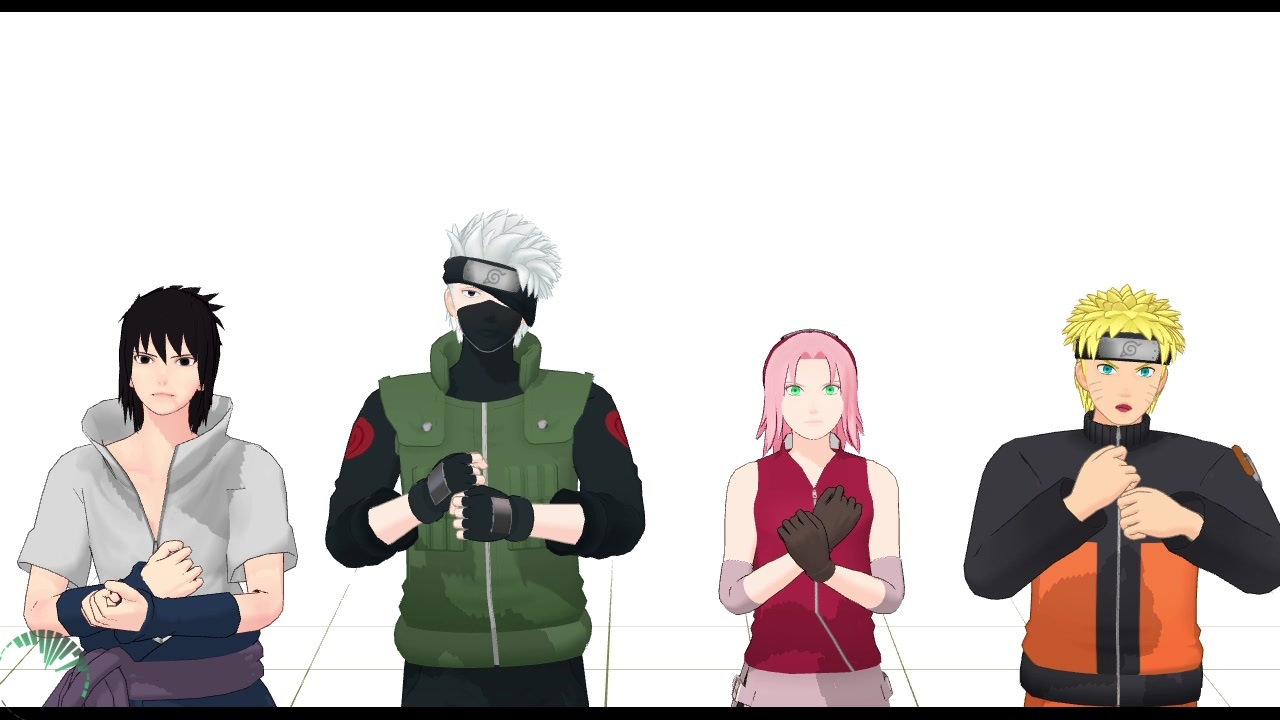 Mmdナルト カカシ班でモザイクロール Okgo版 ニコニコ動画