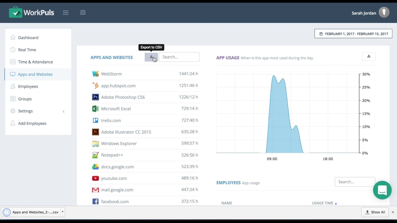 Employee time tracker app workpuls 