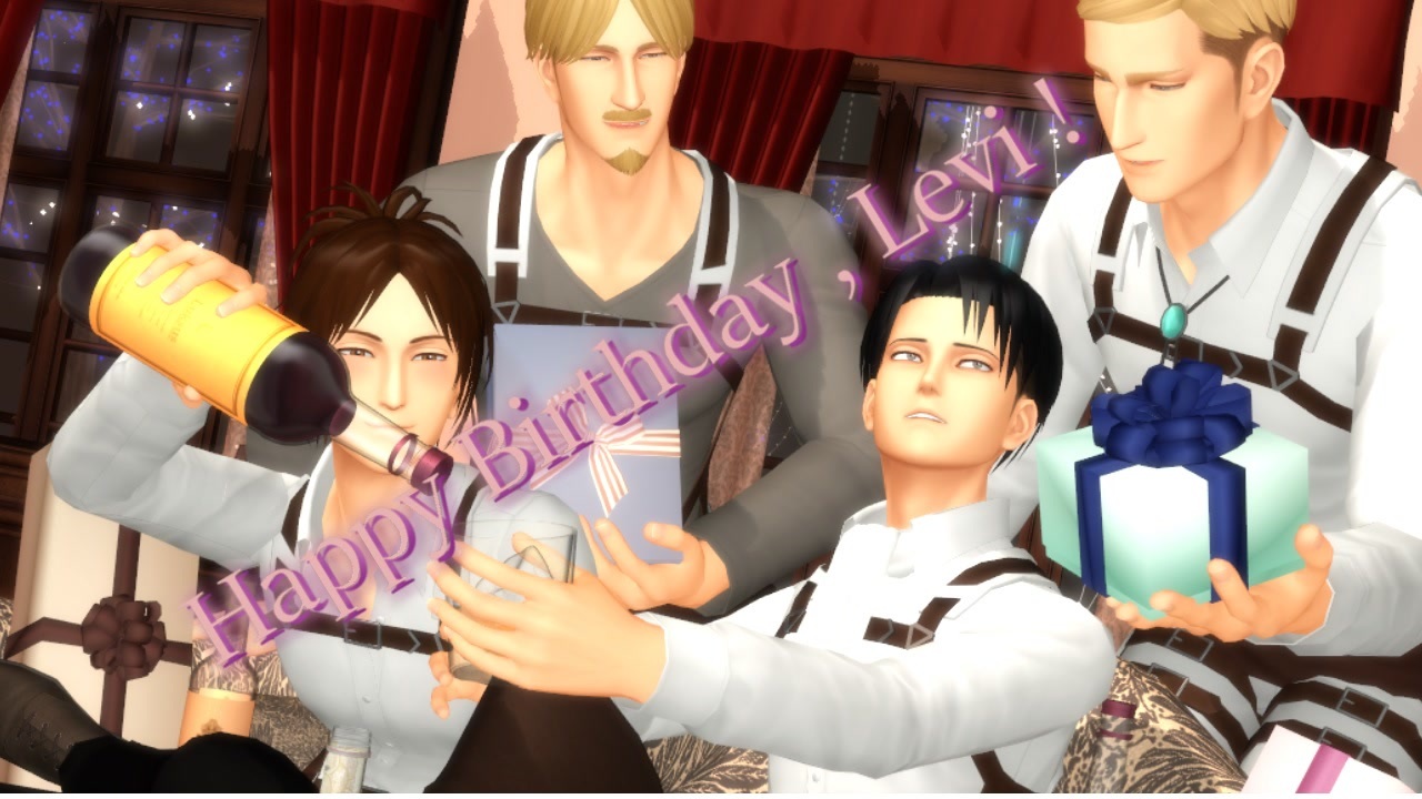 進撃のmmd Shake It Off 調査兵団幹部組 兵長誕19 ニコニコ動画