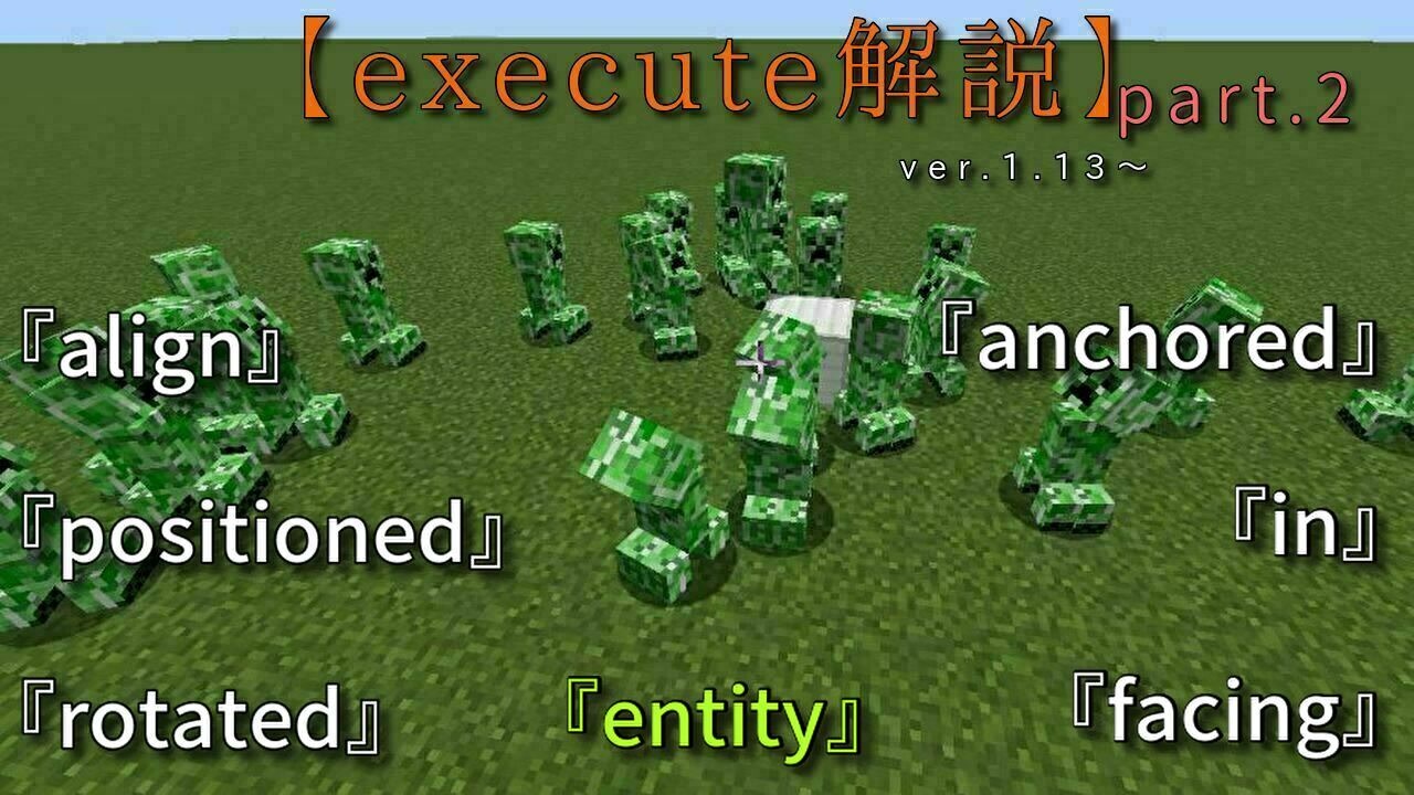 Minecraft Execute解説 Part 2 Entity Positioned Rotated Facing 等 計7種 ニコニコ動画