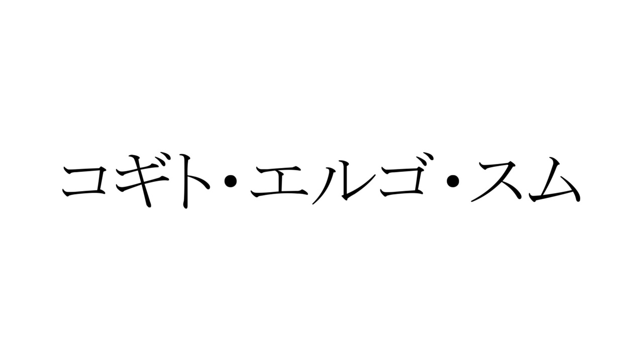 15秒でわかるコギト エルゴ スム ニコニコ動画