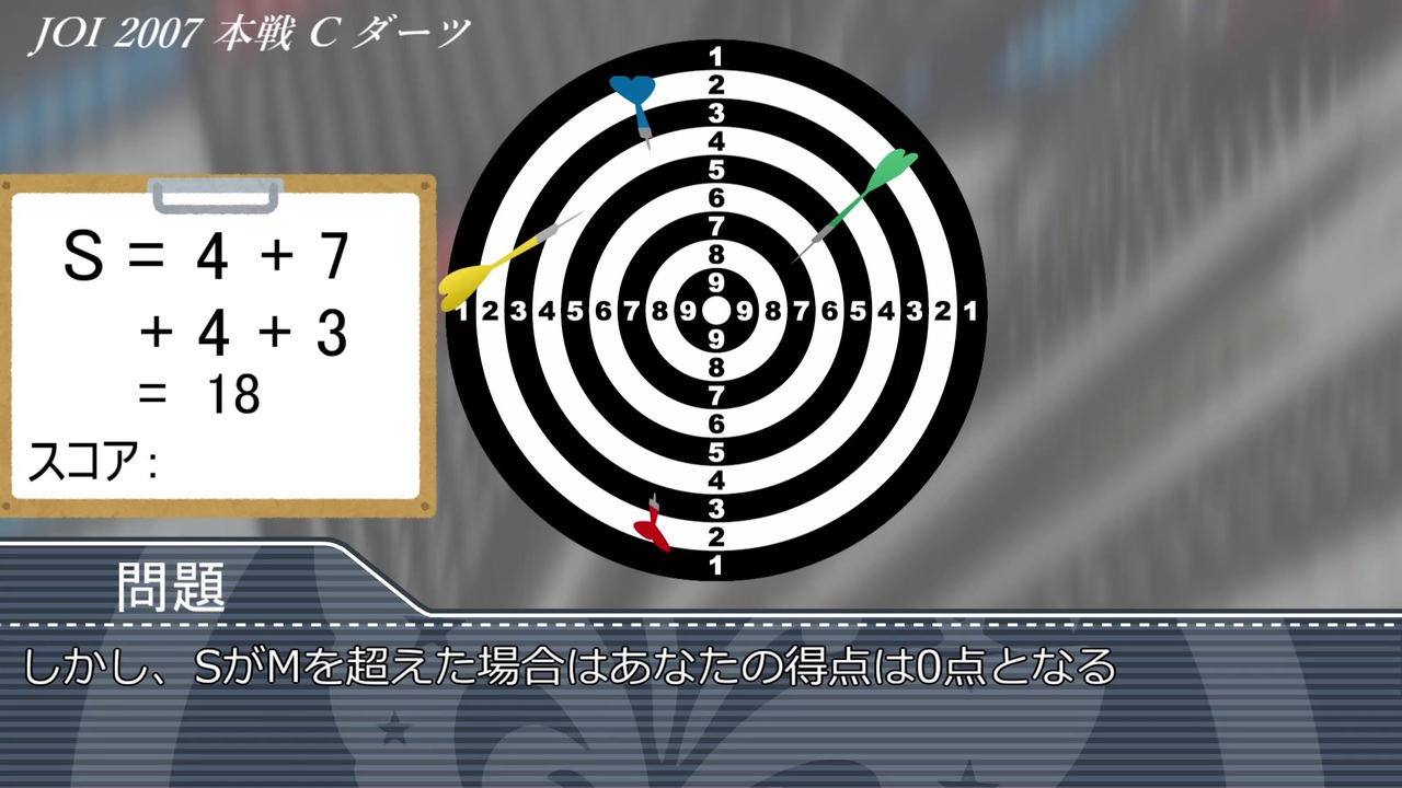 AtCoder版！蟻本の問題を解説『JOI 本選 C ダーツ』