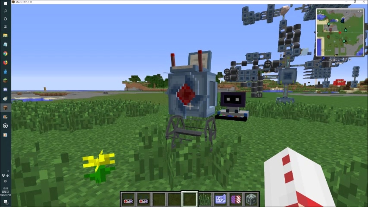 Minecraft 試作型全自動草刈りロボット Jointblock ニコニコ動画